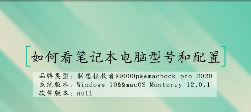 笔记本电脑配置分析术——看懂电脑性能指标（教你如何一眼看懂笔记本电脑性能指标）